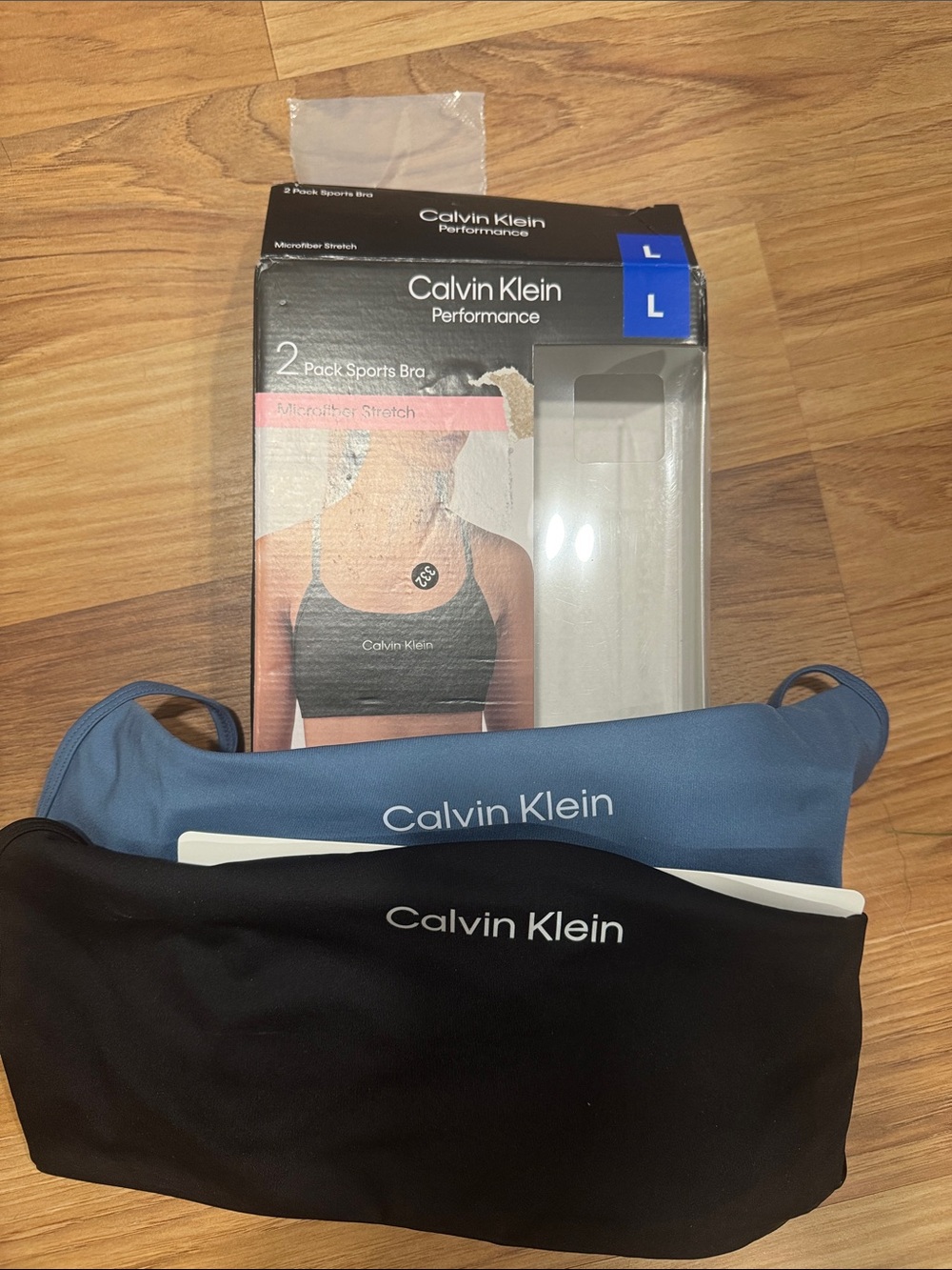 Calvin Klein 2-Pack Women’s Performance Sports Bras - Black & Blue